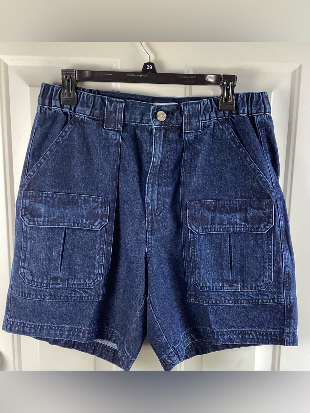 croft & barrow Dark Blue Denim Cargo Shorts